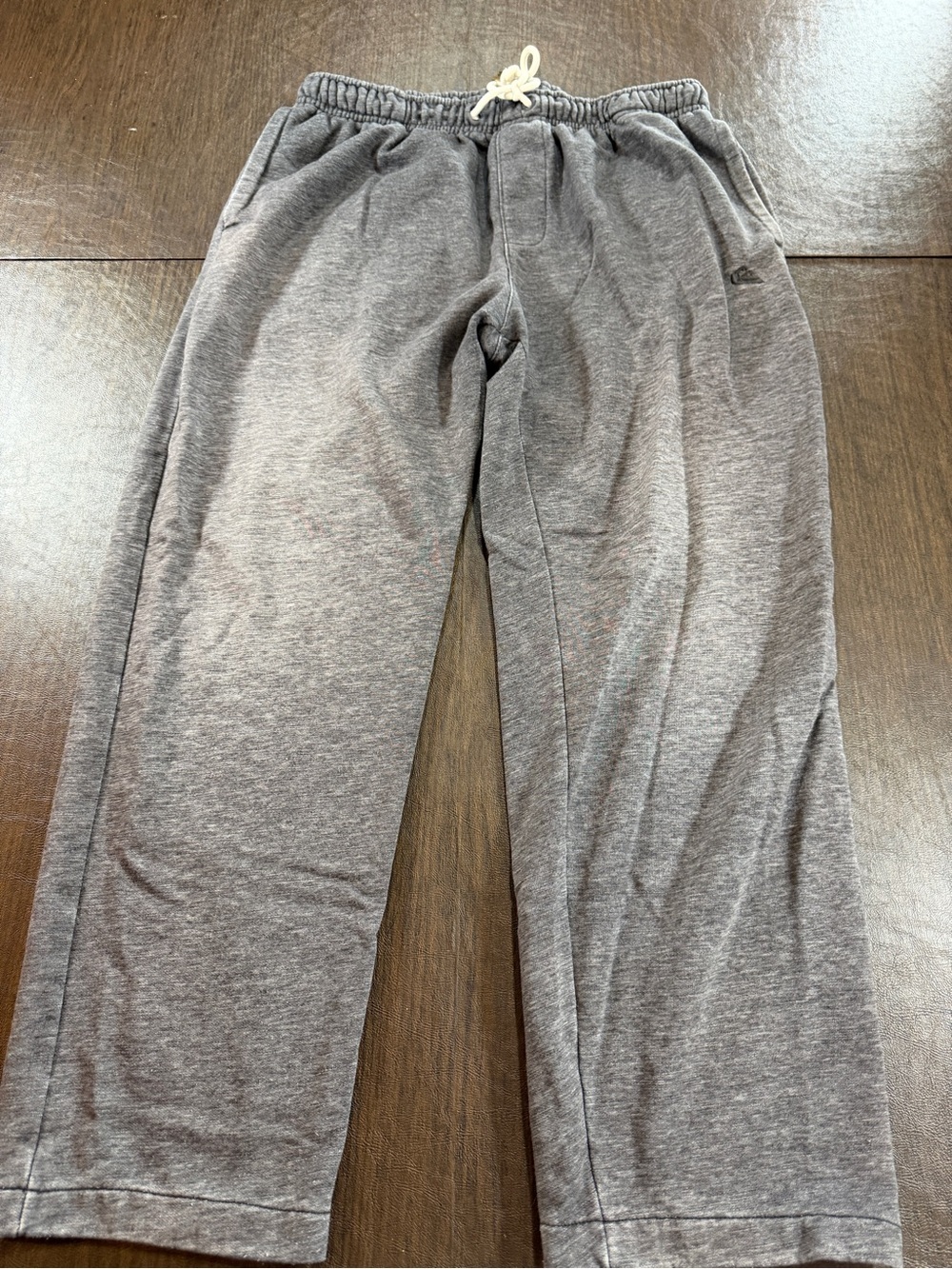 Quicksilver Straight Fit Gray Drawstring Lounge Pants Sz M